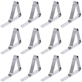 Tablecloth Clips, Table Cloth Stoppers, Set of 12 Tablecloths for Fixing Tablecloths, Perfect for Home, Picnic, Party, Anti-Slip, Windproof, Adjustable