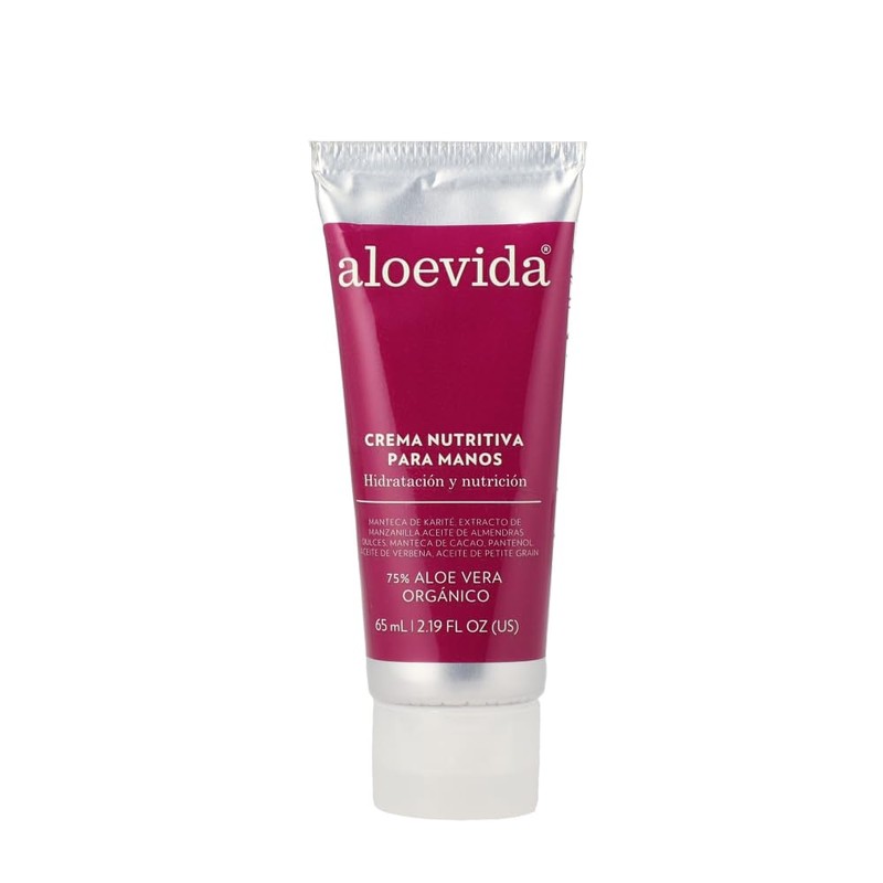 Aloevida Crema Nutritiva para manos 75% Aloe vera orgánico 65