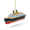 Titanic Ship Blown Glass Christmas Ornament