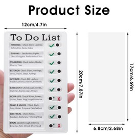 2 Pieces to Do List Checklist Board, Chore Chart for Adults Portable Chore Chart Memo Boards Daily Detachable Reusable Rv Checklist School Home Daily Affairs Reminder with 4 Replaceable Blank Paper