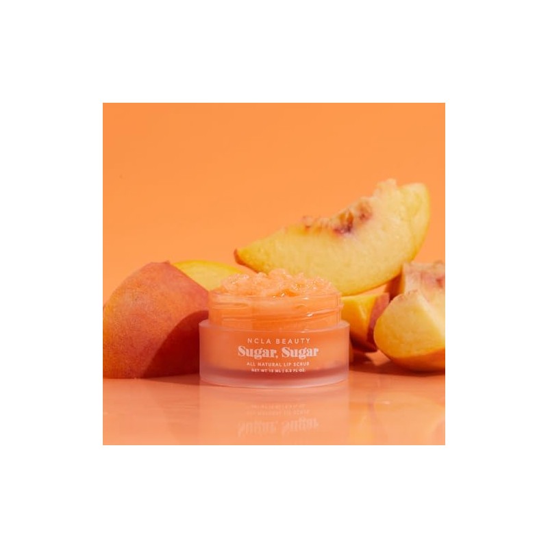 NCLA 100% natural, azúcar vegana, exfoliante de labios (melocotón)