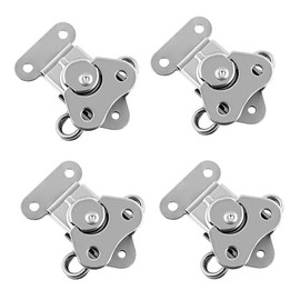QWORK® 4 Pcs Butterfly Twist Latch, Spring Loaded Toggle Latch Catch Hasp Clasp Clamp 304 Stainless Steel for Toolbox Case Chest