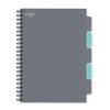 A4 Project Notebook 5 Dividers Twin Wire Soft Cover Grey