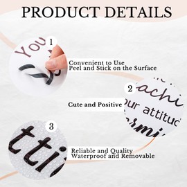 10 Pcs Inspirational Wall Decal Stickers Motivational Quote Stickers Peel and Stick Vinyl Wall Decor Removable Positive Wall Stickers Quotes Saying Wall Art for Home Office School Classroom Teen Dorm