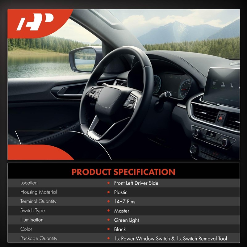 A-Premium Master Power Window Switch Compatible with Toyota Land Cruiser