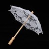 Handmade Lace Flower Embroidery Parasol Wedding Bride Photography Umbrella White