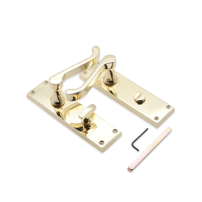 Victorian Scroll Internal Lever WC Bathroom Door Handles Chrome/Brass/Satin, Ideal