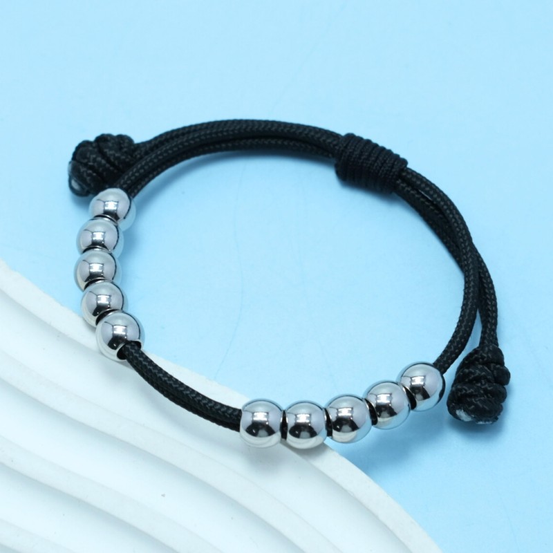 LAMIBEE Golf Stainless Steel 10 Beads Score Counter Bracelet, 2mm