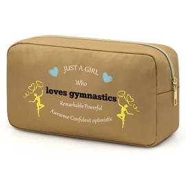 Gymnastics Lover Gifts Makeup Bag Inspirational Gymnastic Coach Gift Small Cosmetic Bag Gymnastic Team Gift Birthday Gifts for Women Friends Sister Bestie Christmas Valentine's Day