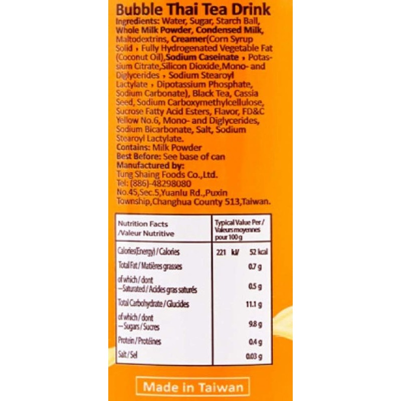 TaiWan Classic Bubble Milk Tea Drink 12.3 oz (Thai, 24
