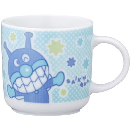 Let's Go! Anpanman 081332 Baikinman Mug, 6.8 fl oz (200 ml), Children's Tableware, Blue