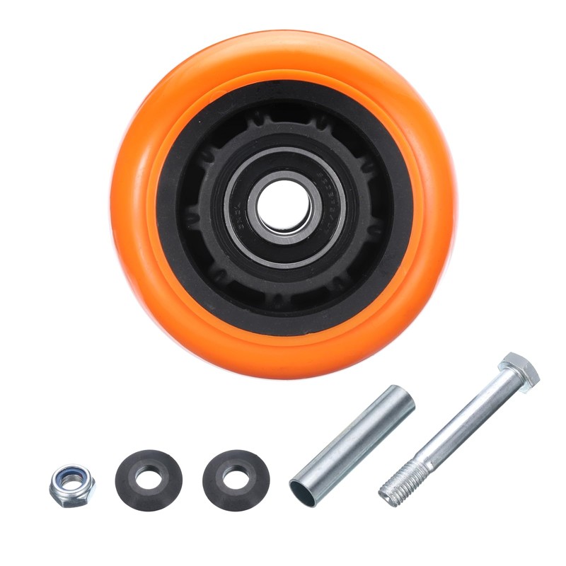 sourcing map 4 Inch Caster Wheels, Polymer on Steel Wheel