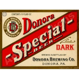 Donora Special Dark Beer NEW Metal Sign: Donora Brewing - Donora, Pennsylvania