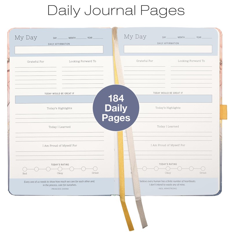 Five Minute Self Care Journal - Colorful Marble