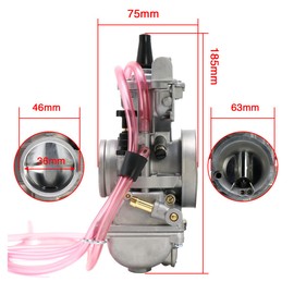 Universal Racing PWK 36S Quad Vent Air-Striker Carburetor Carb Short Body Carburetor, 2-Stroke Short Body Carburetor for Motorcycle Dirt Pit Bike ATV UTV Scooter (36S)
