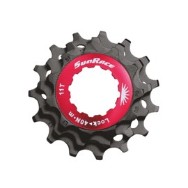 SUNRACE Ring Nut + 3 Sprockets 12 V