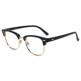 Firmoo Browline Blue Light Blocking Glasses for Women/Men, Stylish Computer & Phone Eyewear Anti Eyestrain