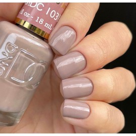 DND DC Gel Polish Set, Beige Nude Collection, UV/LED Gel Polish and Air Dry Nail Lacquer, Matching Chip-Free Polish Duo, 103 Bamboo Brown, 0.5 Fl Oz