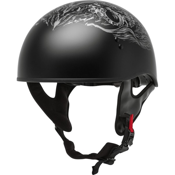 GMAX HH-65 Naked DOT Approved Half Helmet for Motorcycle, Moped,