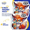 Fox Magnets - I Need Yap Coffee - Funny Animal