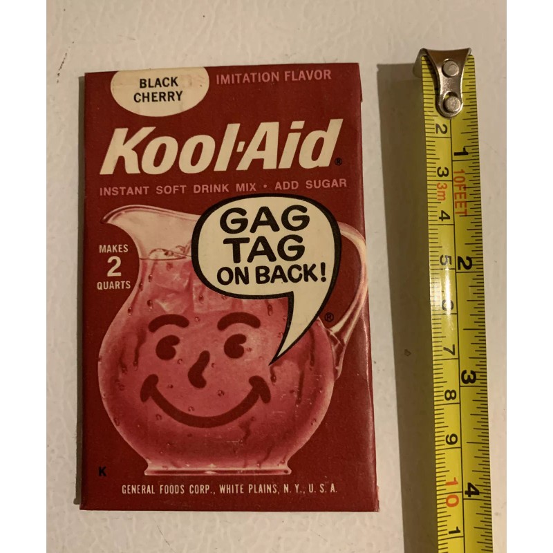 Kool-Aid Vintage 1960s Kool-Aid Pack NOS Packet Sealed Black Cherry