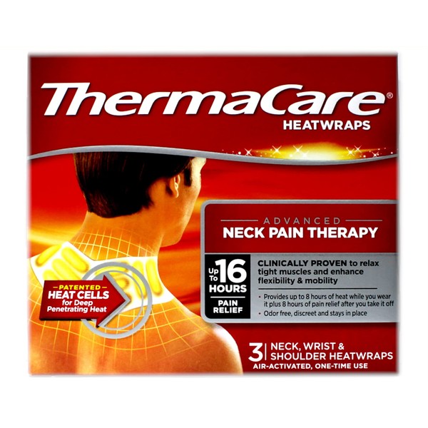 ThermaCare HeatWraps Neck, Wrist & Shoulder - 3 ct, Pack of 3