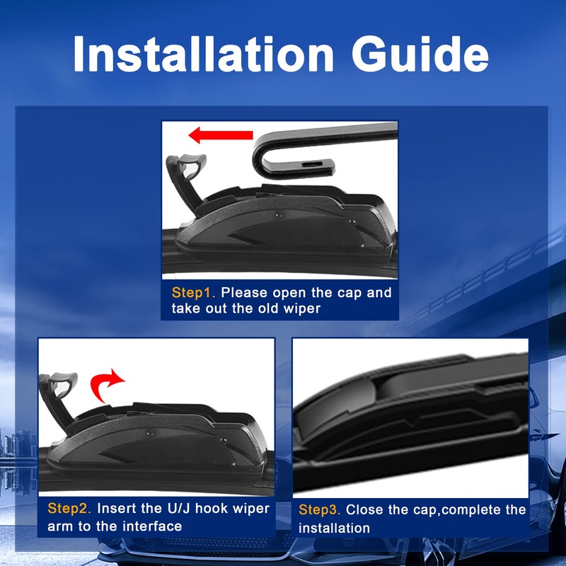 RAINTOK Windshield Wiper Blade Replacement for Toyota 4Runner 2010-2022 Original