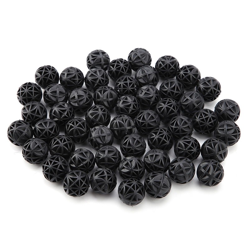 Zerodis 50Pcs Aquarium Filter, Bio Balls Filter Media Bio Porous