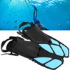 1 Pair Adjustable Diving Fins Soft TPR Open Heel Long