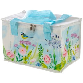 Puckator Woven Picnic Cool Bag with Botanical Gardens Design - Insulated Camping Bag - Beach Accessories for Women Men Family - Large Lunch Bags - Packed Lunch Bag - Picnic Box - Collapsable Lunchbag