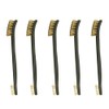 5-Piece Brass Wire Brush Set, Small Brass Wire Brushes, Mini