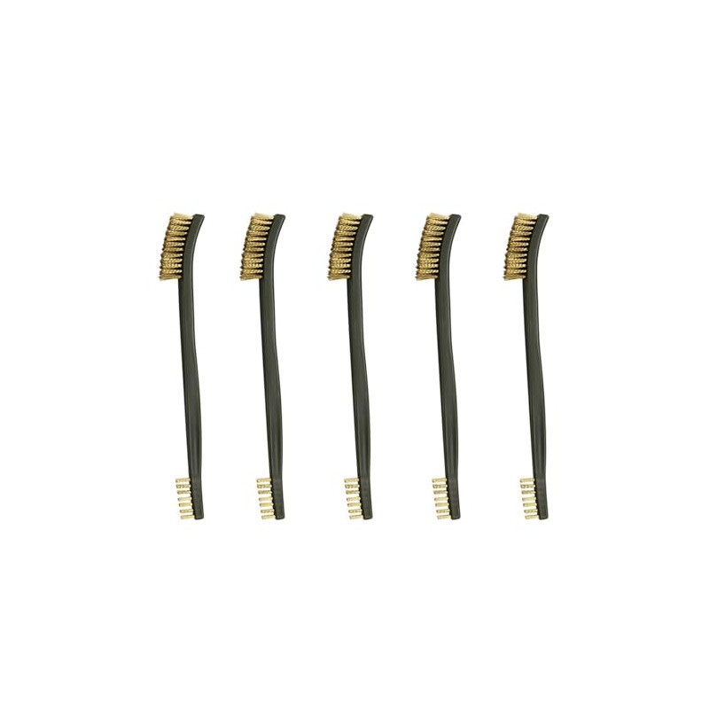 5-Piece Brass Wire Brush Set, Small Brass Wire Brushes, Mini