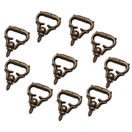 ZIJIA 10PCs Jewelry Box Pull Handle Dresser Drawer for Cabinet Door Round Antique Bronze Thread Handle