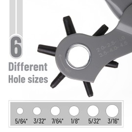 UNCO UNCO- Leather Hole Punch Tool, Multi Hole Sizes for Belts and Leather