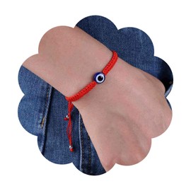 Aneneiceera Vintage Red Rope Bracelet Woven Evil Eye Bracelet Red Wax Bracelet Chain Minimalist Chain Bracelet Jewelry for women and Girls (Single One)
