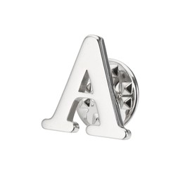 PATIKIL Letter Lapel Pins, Initial Alphabet Collar Pins Letter Brooch Pins for Women Men Shirt Dress Suits Coat Collar, Silver Tone, Letter A