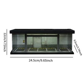 Perfeclan 1/64 Scale Model Car Display Case Collectibles Die-Cast Car Display Case Landscape Diorama Parking for Gifts Alloy Car Toy Cars, Style D