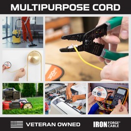 Iron Forge Cable 100 ft 14 Gauge Wire - 10 Roll Assortment Pack Automotive Wiring Kit with Dispenser Box - 10ft Stranded Copper Clad Primary Cable per Roll