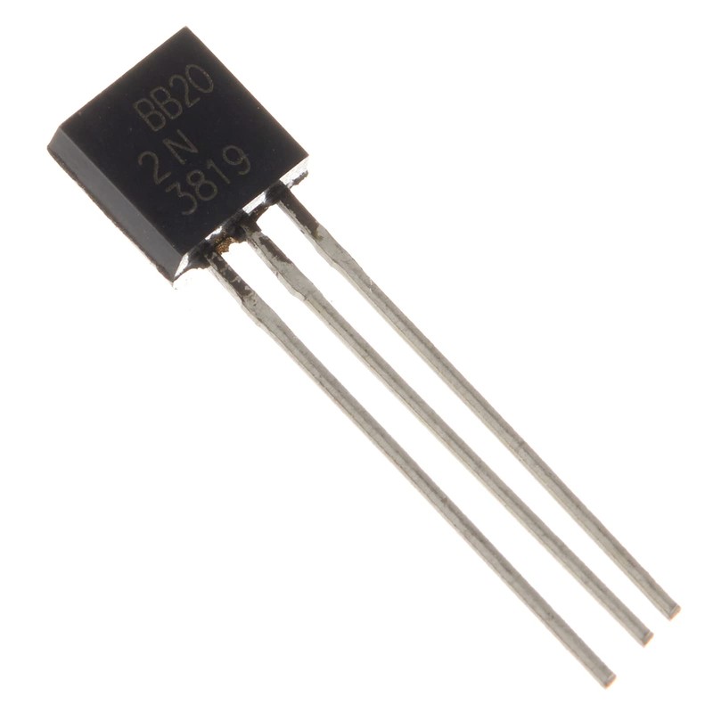 Bridgold 5pcs 2N3819 2N 3819 N-Channel JFET transistors,TO-92.