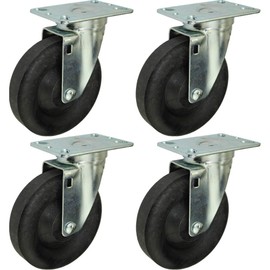5” Bakery Rack Oven Casters, handles temperatures up to 475°F continuous & 550 °F Intermittent, Set of 4 (No Brakes)