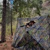 AUSCAMOTEK 3-Panel See-Through Ground Blind with Adjustable Side Panels for