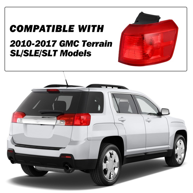 SOCKIR Fit for 2010-2017 GMC TERRAIN Halogen Tail Light Assembly
