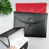 13 Pockets Expanding File Folder,A4 PU File Organizer Bag Briefcase