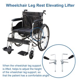 Wheelchair Leg Support, Raising Lifter, Footrests, Replacement Accessories, Fits Most Manual Wheelchairs (2 Pack)