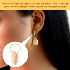 20 pieces of shell braids, hair accessories, hair clip pendants, earring decorations, suitable for DIY fashion pendants, hair decorations, shell necklaces, suitable for women