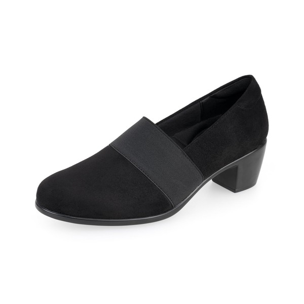 VJH confort Women’s Heeled Shoes, Comfortable Elastic Low Block Chunky