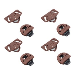 Set of 4 Sliding Door Castors for Wardrobe Sliding Door Rollers Plastic Sliding Door Fitting Sliding Door Roller Cabinet Sliding Door Roller Guide Latch Sliding Door Track Part for Screwing On