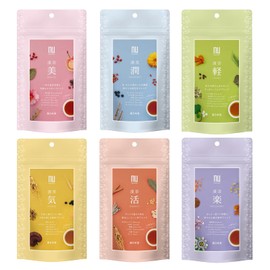 Jakuhando Kancha, 6 Types, Assorted, Set of 36 Bags (6 Packs x 6 Bags), Tea Bags, Caffeine-Free, Healthy Tea, Medicinal Tea, Kanpo Tea, Gift