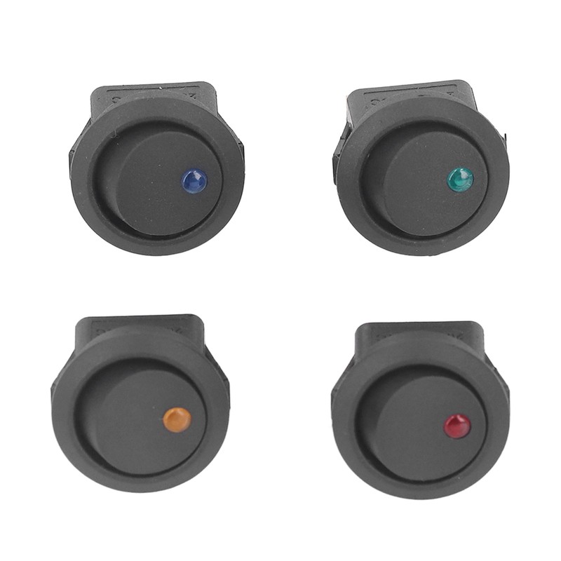 20Pcs 12V Round Rocker Switch LED Light 3 Pin 2