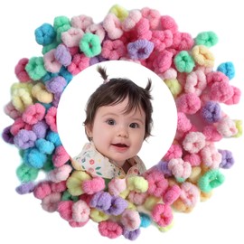WDGROW Baby Hair Ties, Bloom Toddler Hair Ties No Damage, 120pcs,Age 0-8,Ponytail Holder for Little Girls Hair Accessories, Elastic Thin Soft Hair Bands No Crease, Mini Hair Scrunchies
